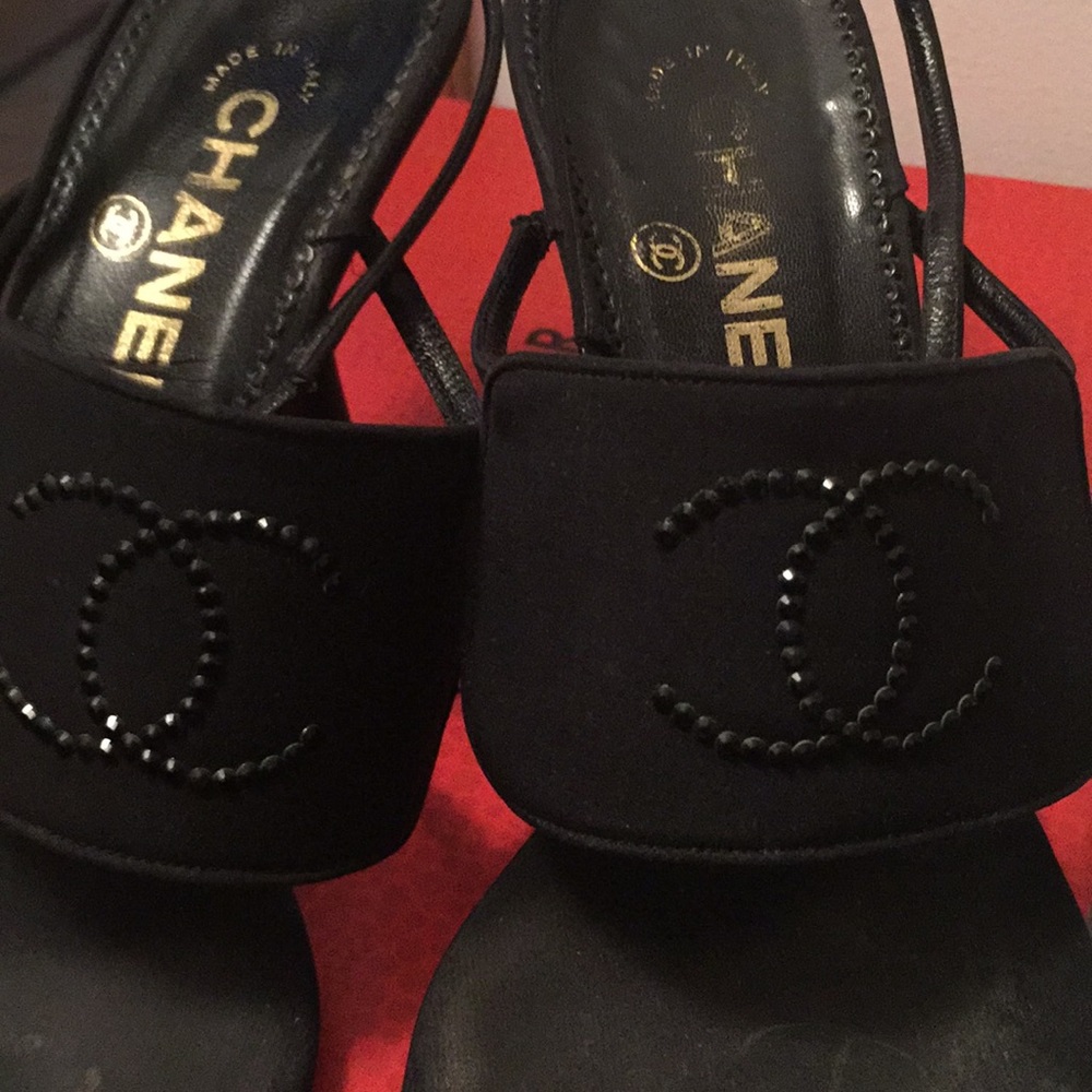 AUTHENTIC Chanel Black Sandals